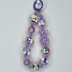 phone charms, bag charms, phone accessories key chain charms- purple bear charm